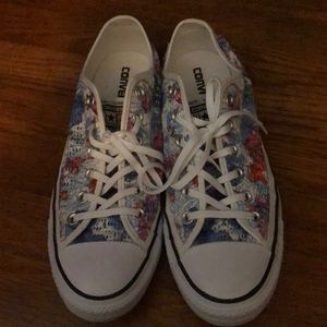 Converse Flower Shoes